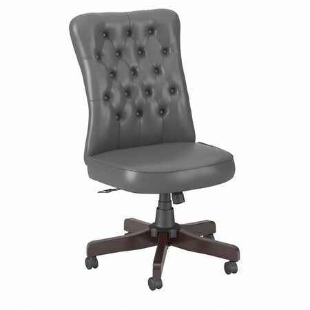 Bbf Arden Lane High Back Tufted Office Chair in Dark Gray Leather CH2302DGL-03